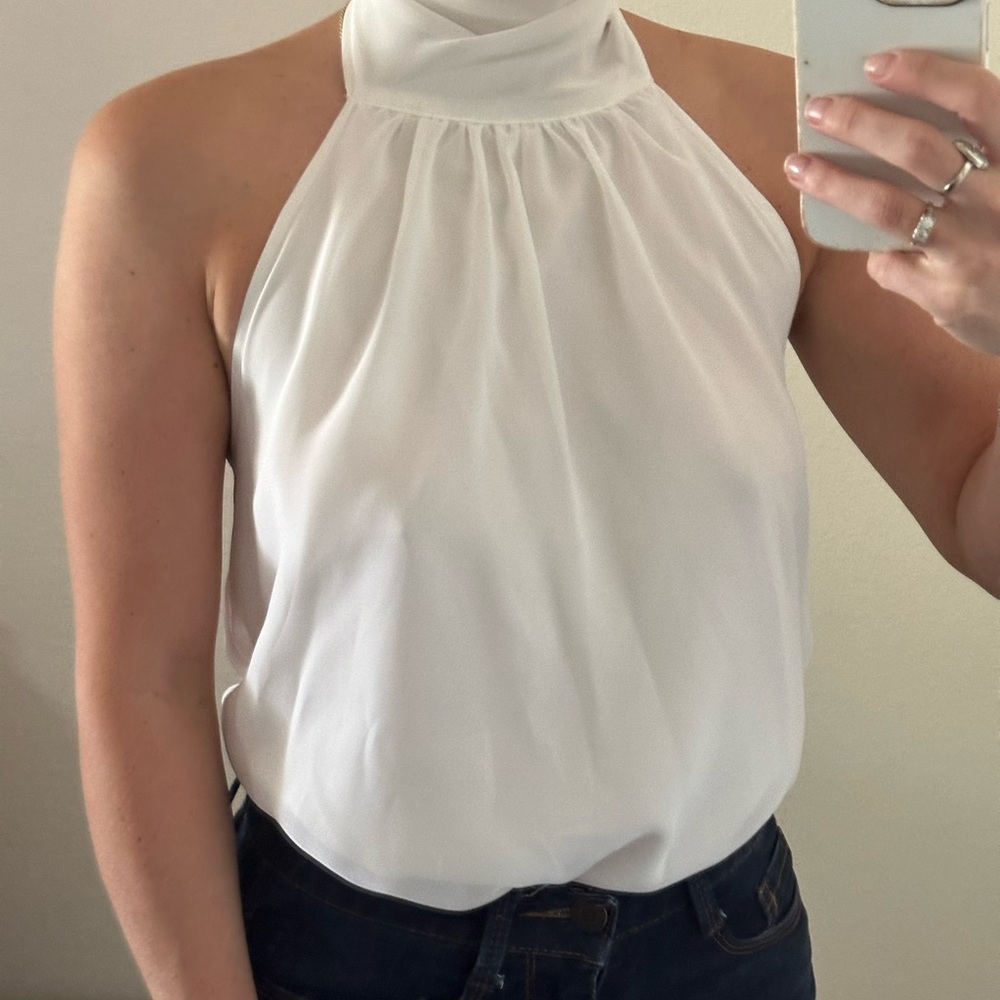 White haute top Eva Longoria brand size Small